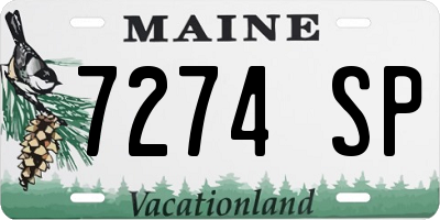 ME license plate 7274SP