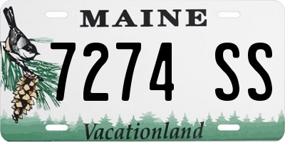 ME license plate 7274SS