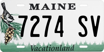 ME license plate 7274SV