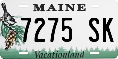 ME license plate 7275SK