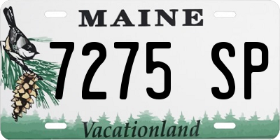 ME license plate 7275SP