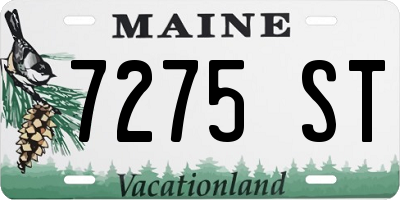 ME license plate 7275ST