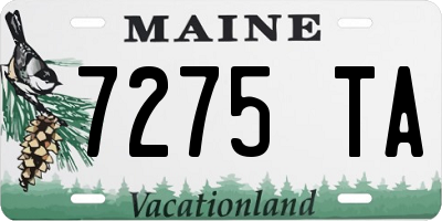 ME license plate 7275TA