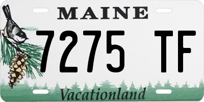 ME license plate 7275TF