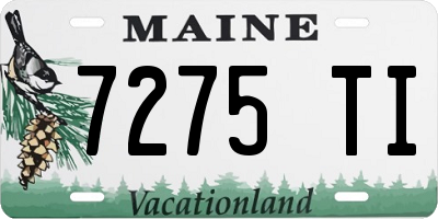 ME license plate 7275TI