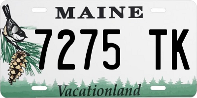 ME license plate 7275TK