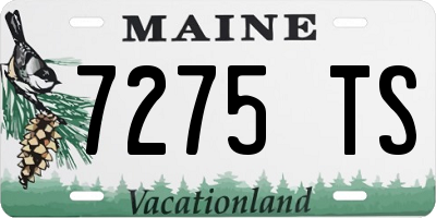 ME license plate 7275TS