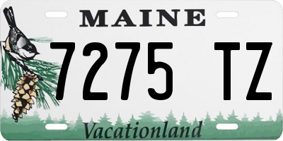 ME license plate 7275TZ