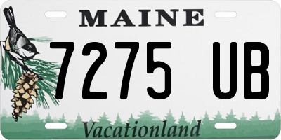 ME license plate 7275UB