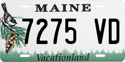 ME license plate 7275VD