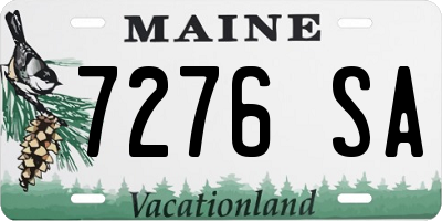 ME license plate 7276SA