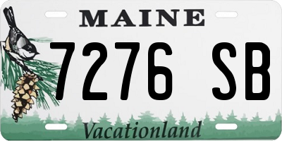 ME license plate 7276SB