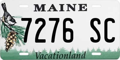 ME license plate 7276SC