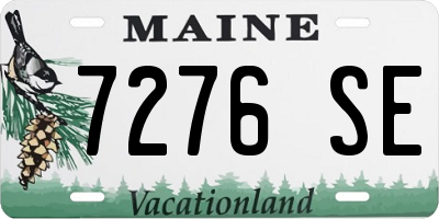 ME license plate 7276SE