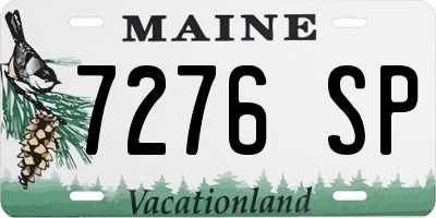 ME license plate 7276SP