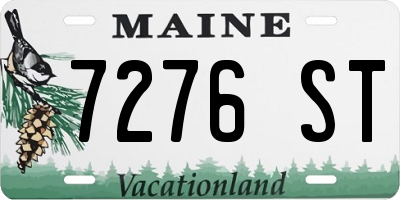 ME license plate 7276ST