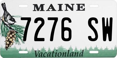 ME license plate 7276SW