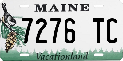 ME license plate 7276TC
