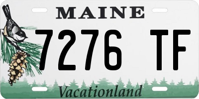 ME license plate 7276TF
