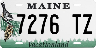 ME license plate 7276TZ