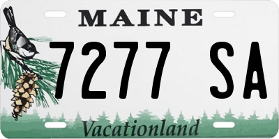 ME license plate 7277SA