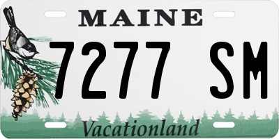 ME license plate 7277SM