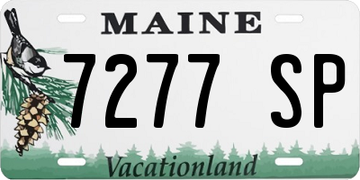 ME license plate 7277SP