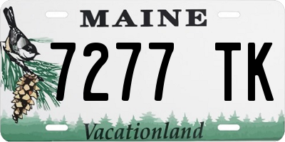 ME license plate 7277TK