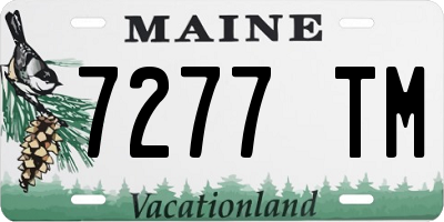 ME license plate 7277TM