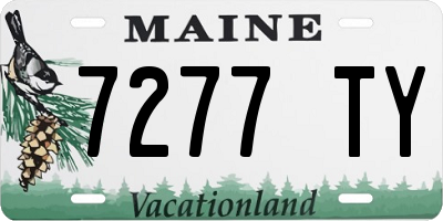 ME license plate 7277TY