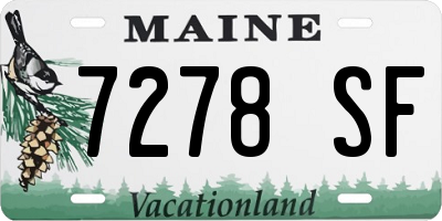 ME license plate 7278SF