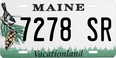 ME license plate 7278SR