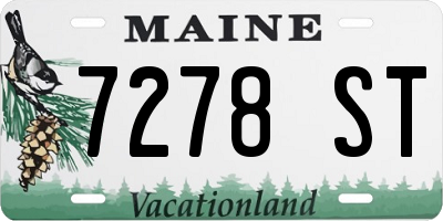 ME license plate 7278ST