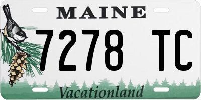 ME license plate 7278TC