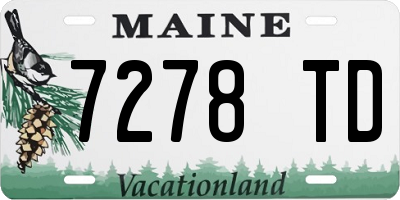 ME license plate 7278TD