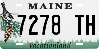 ME license plate 7278TH