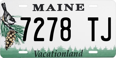 ME license plate 7278TJ