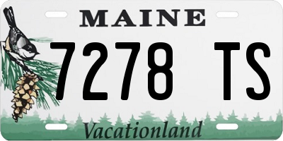 ME license plate 7278TS