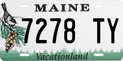 ME license plate 7278TY