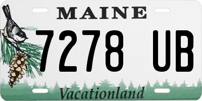 ME license plate 7278UB