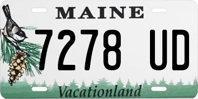 ME license plate 7278UD