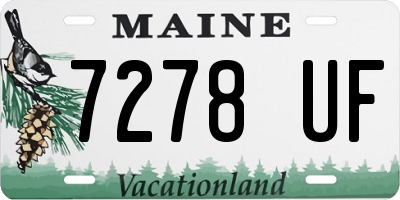 ME license plate 7278UF