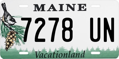 ME license plate 7278UN