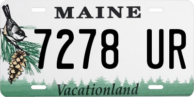 ME license plate 7278UR