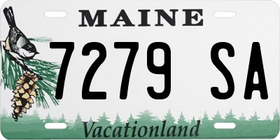 ME license plate 7279SA