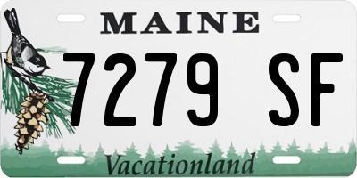ME license plate 7279SF