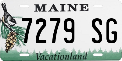 ME license plate 7279SG