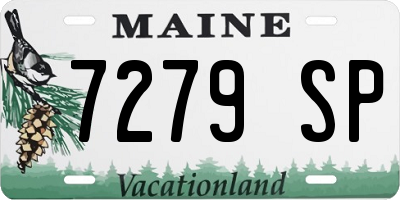 ME license plate 7279SP