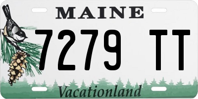 ME license plate 7279TT
