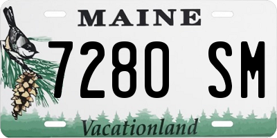 ME license plate 7280SM